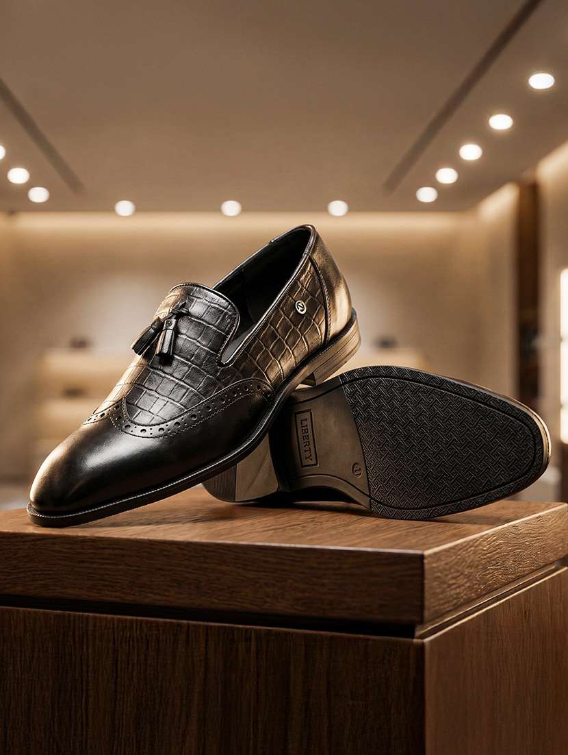 men black slip on moccasin