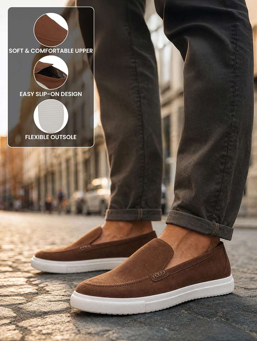 Men Brown Slip On Loafer - 22694829 -  Standard Image - 5
