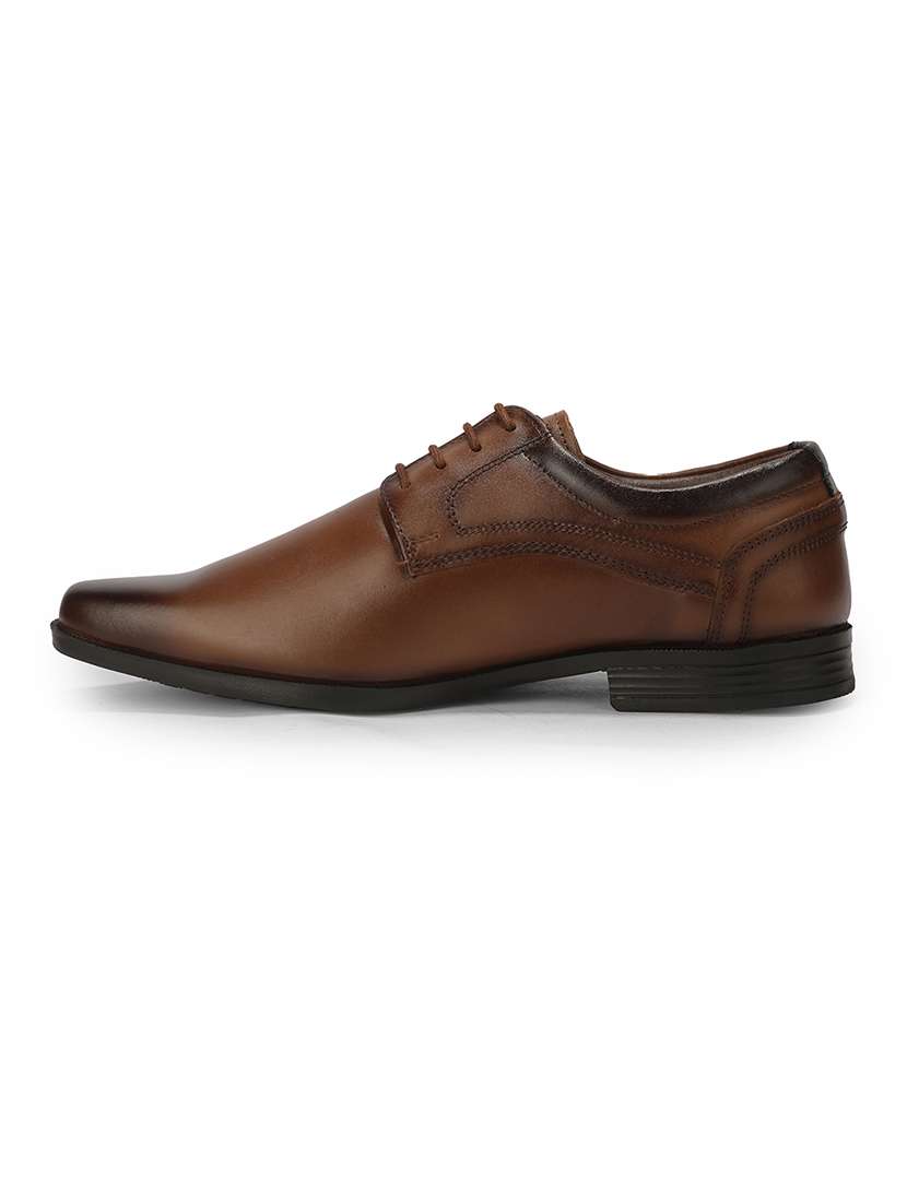Men Brown Lace-up Derby - 22694833 -  Standard Image - 3