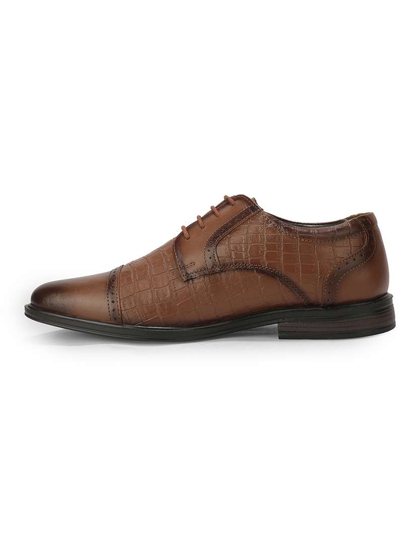 Men Brown Lace-up Derby - 22694834 -  Standard Image - 3
