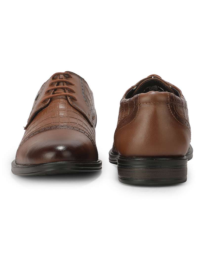 Men Brown Lace-up Derby - 22694834 -  Standard Image - 5