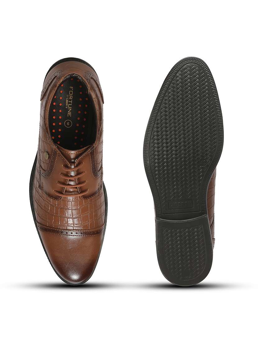Men Brown Lace-up Derby - 22694834 -  Standard Image - 8