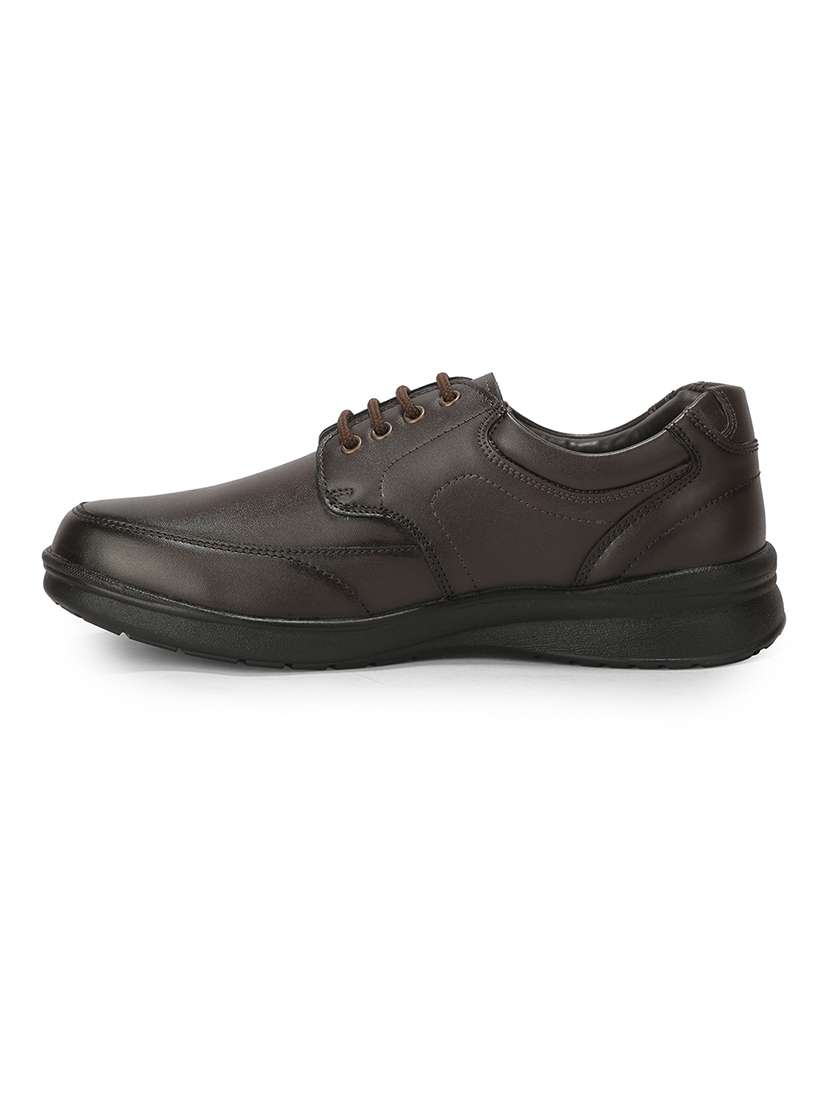 Men Brown Lace-up Derby - 22694836 -  Standard Image - 3