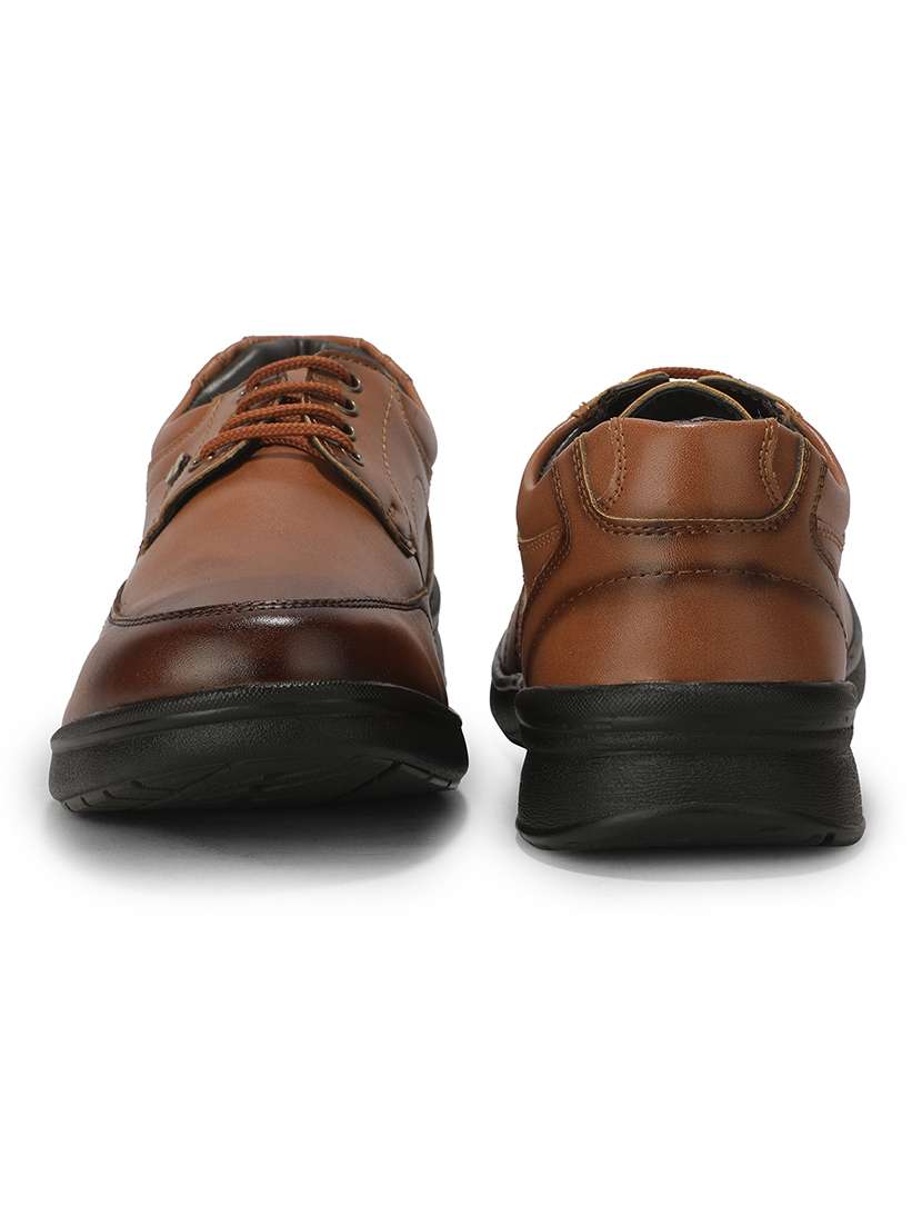 Men Brown Lace-up Derby - 22694837 -  Standard Image - 5