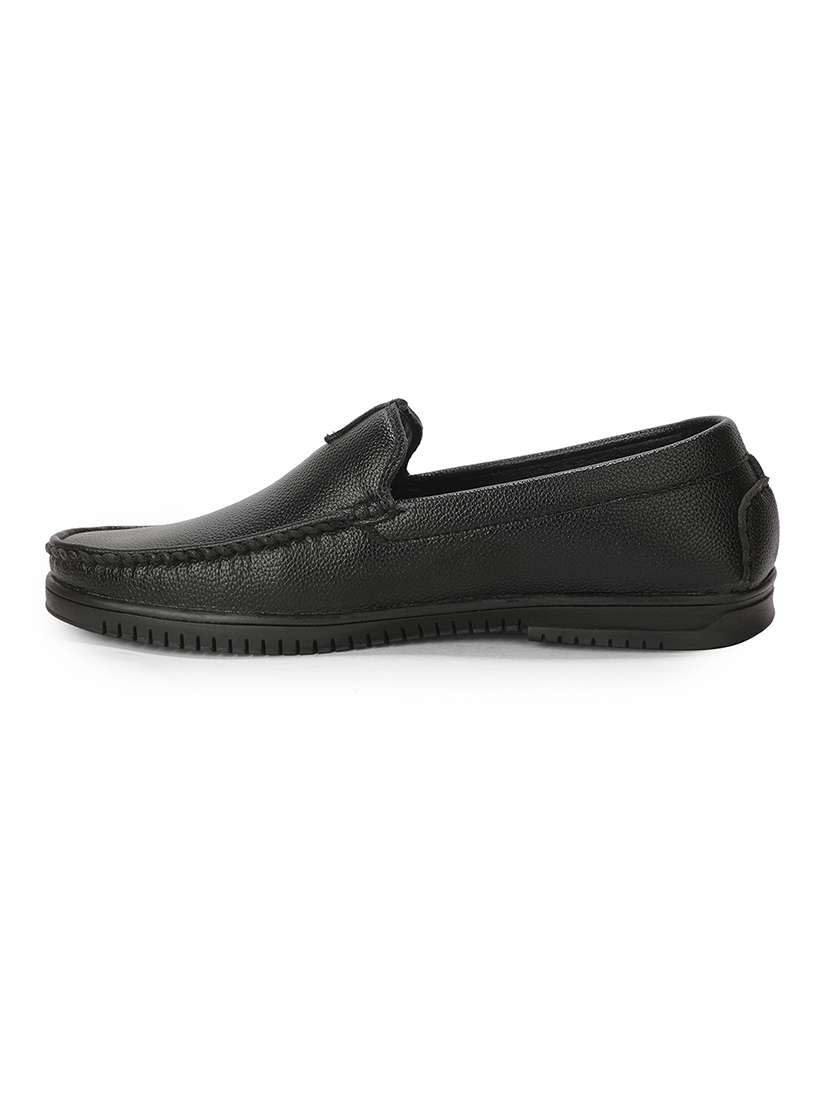 Men Black Slip On Loafer - 22694850 -  Standard Image - 3