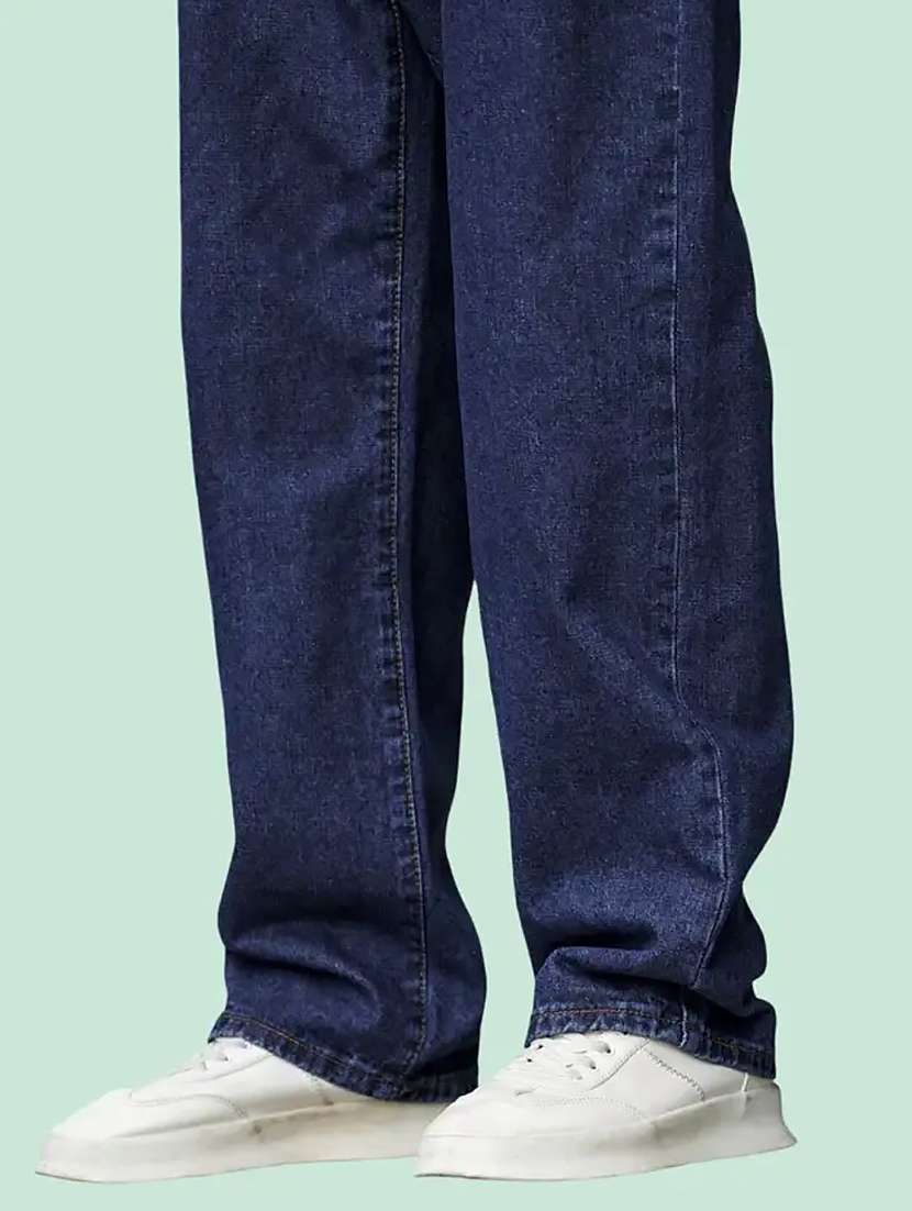 Men Solid Mid Rise Straight Jeans - 22696290 -  Standard Image - 3