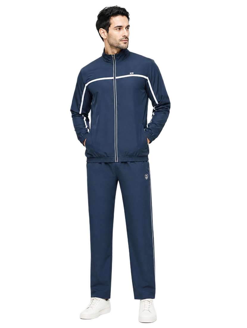men side taped long sleeve full length track suit