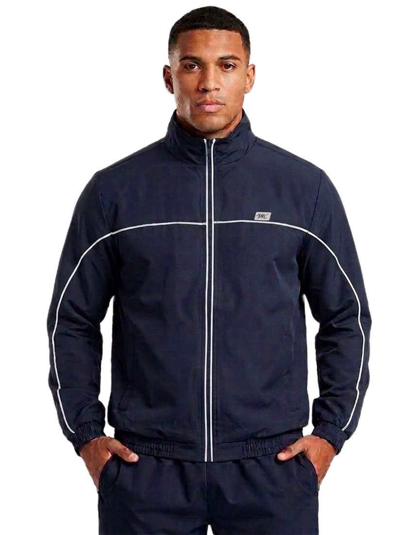 men taped long sleeves regular fit windcheater