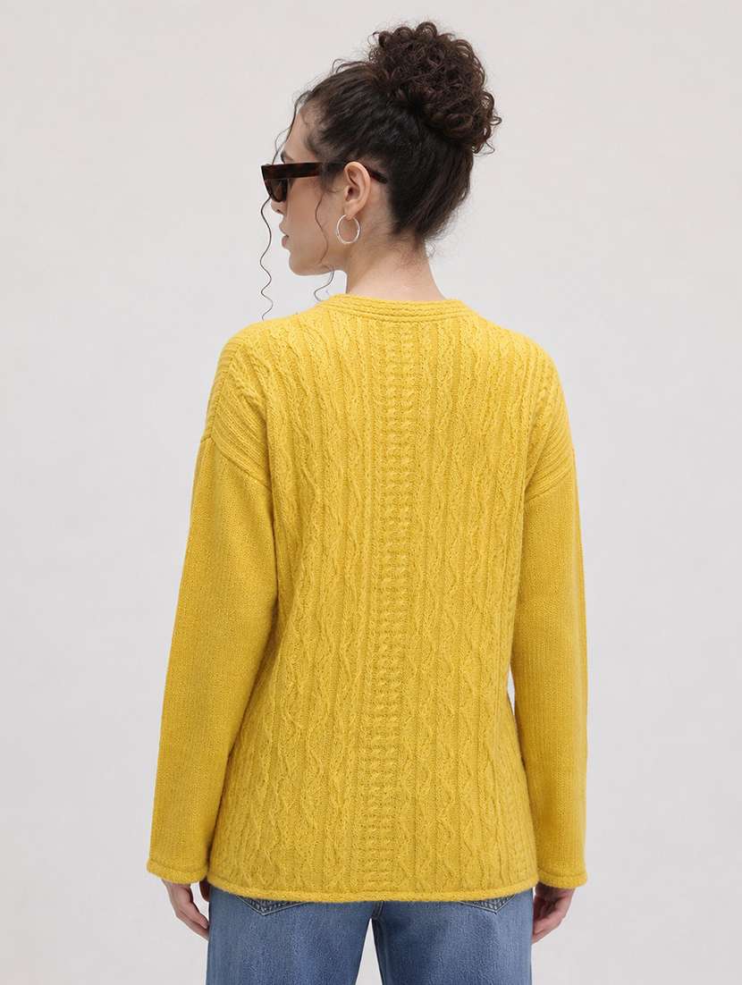 Women Self Design Long Sleeve Cardigan - 22696616 -  Standard Image - 3