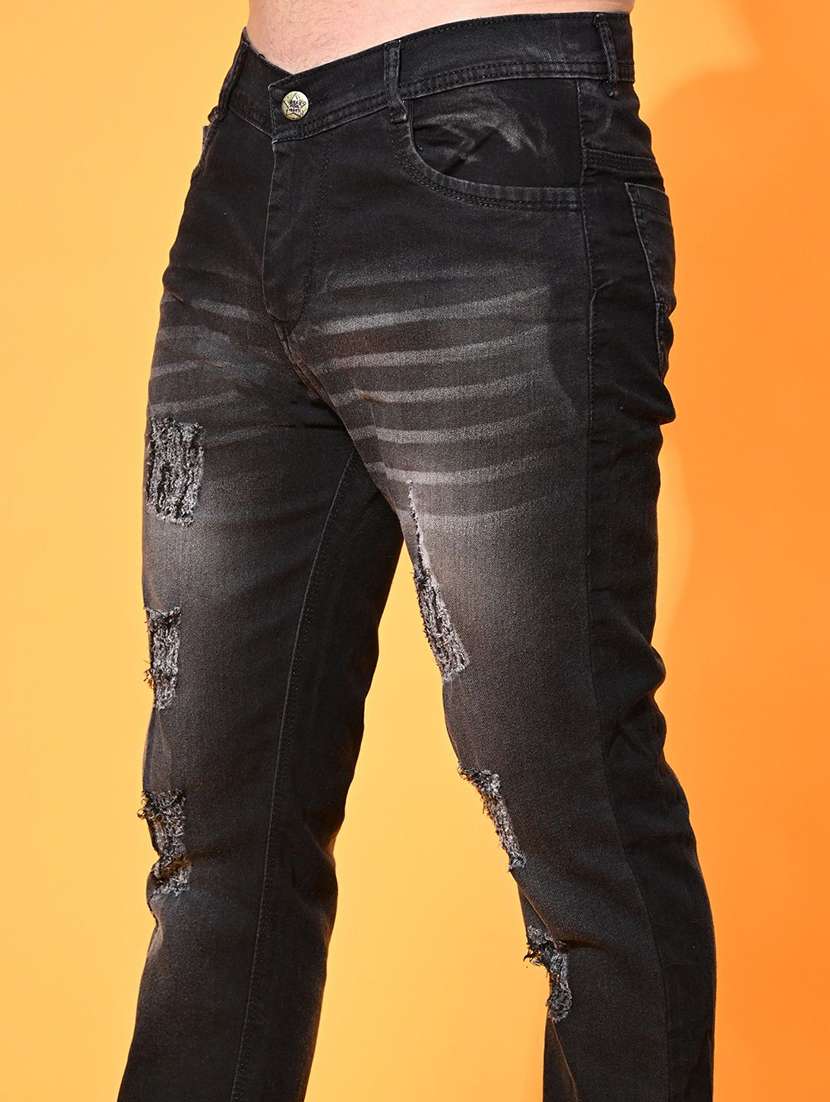 Men Distress Mid Rise Full Length Slim Fit Jeans - 22696758 -  Standard Image - 3