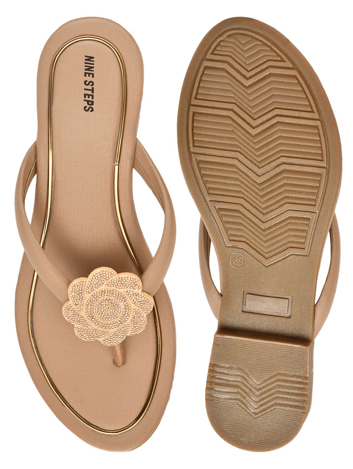 women embellished toe separator flats - 22696848 -  Standard Image - 5