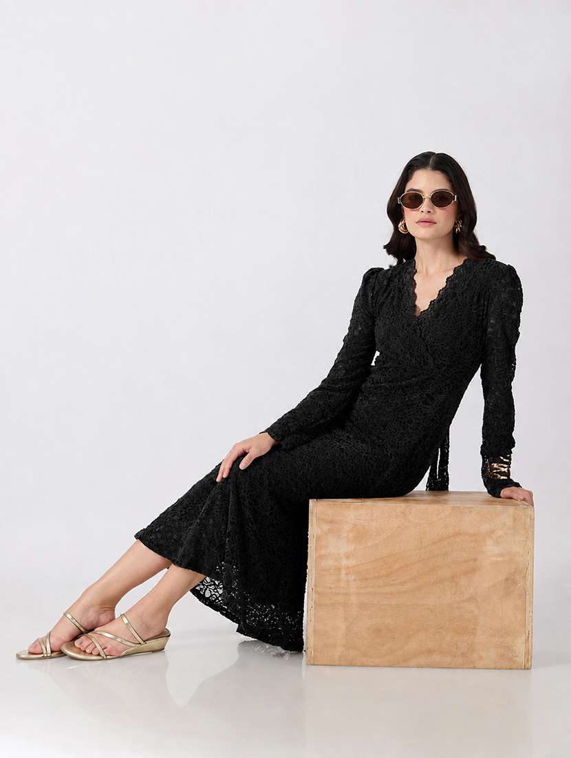 Women Self Design Long Sleeves Sheath Dress - 22697089 -  Standard Image - 5