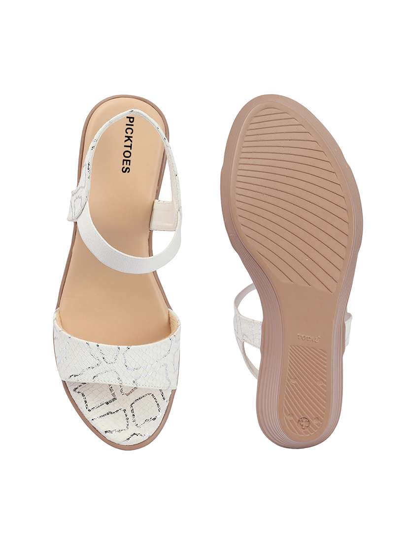 Women Textured Ankle Strap Wedges - 22697222 -  Standard Image - 3