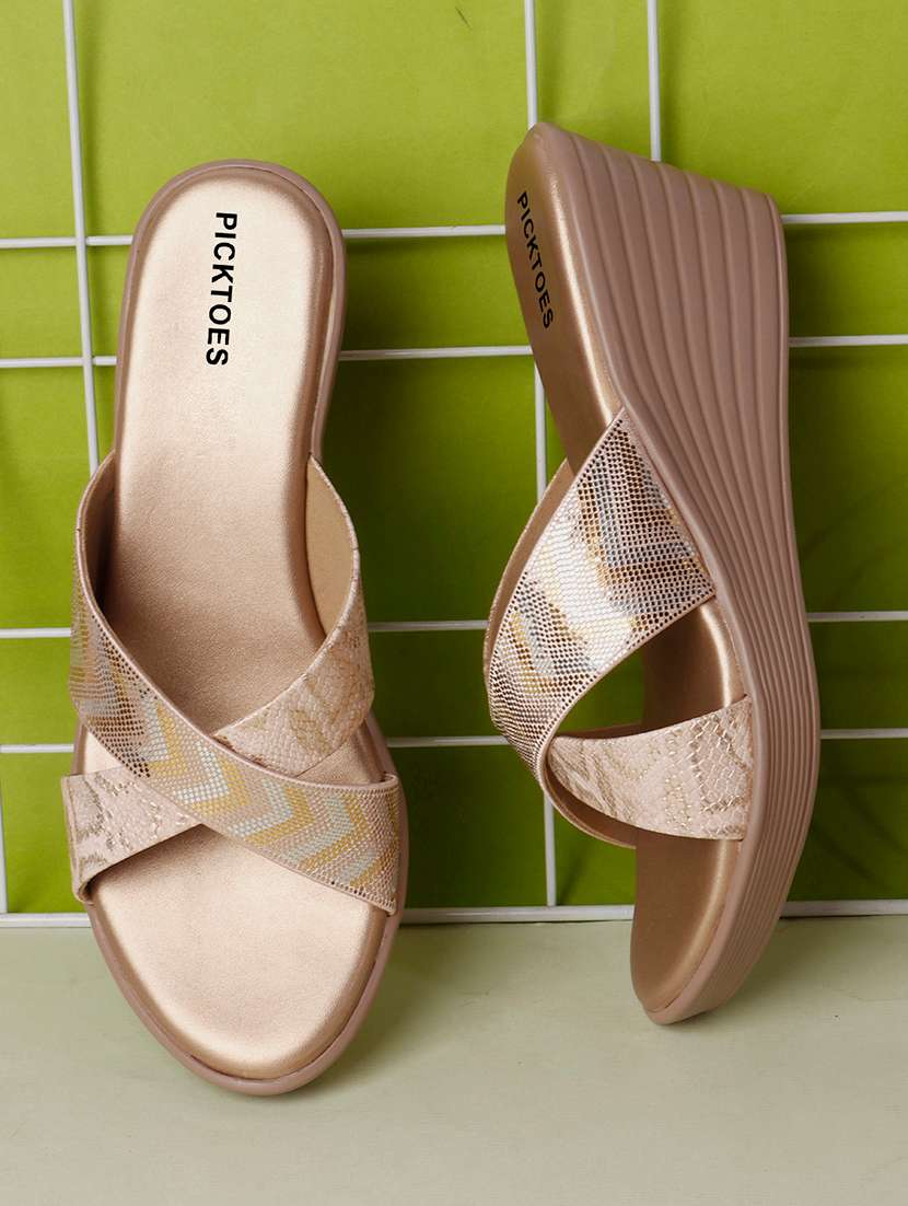 women embellished slip on wedges