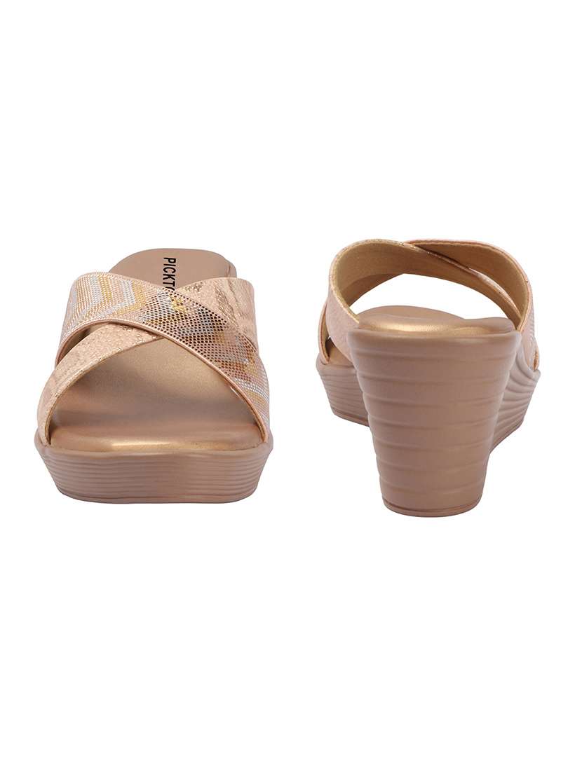 Women Embellished Slip On Wedges - 22697226 -  Standard Image - 3