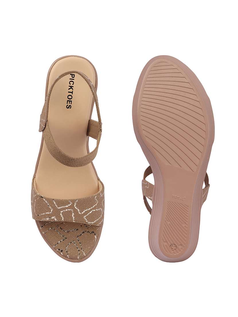 Women Printed Ankle Strap Wedges - 22697229 -  Standard Image - 3