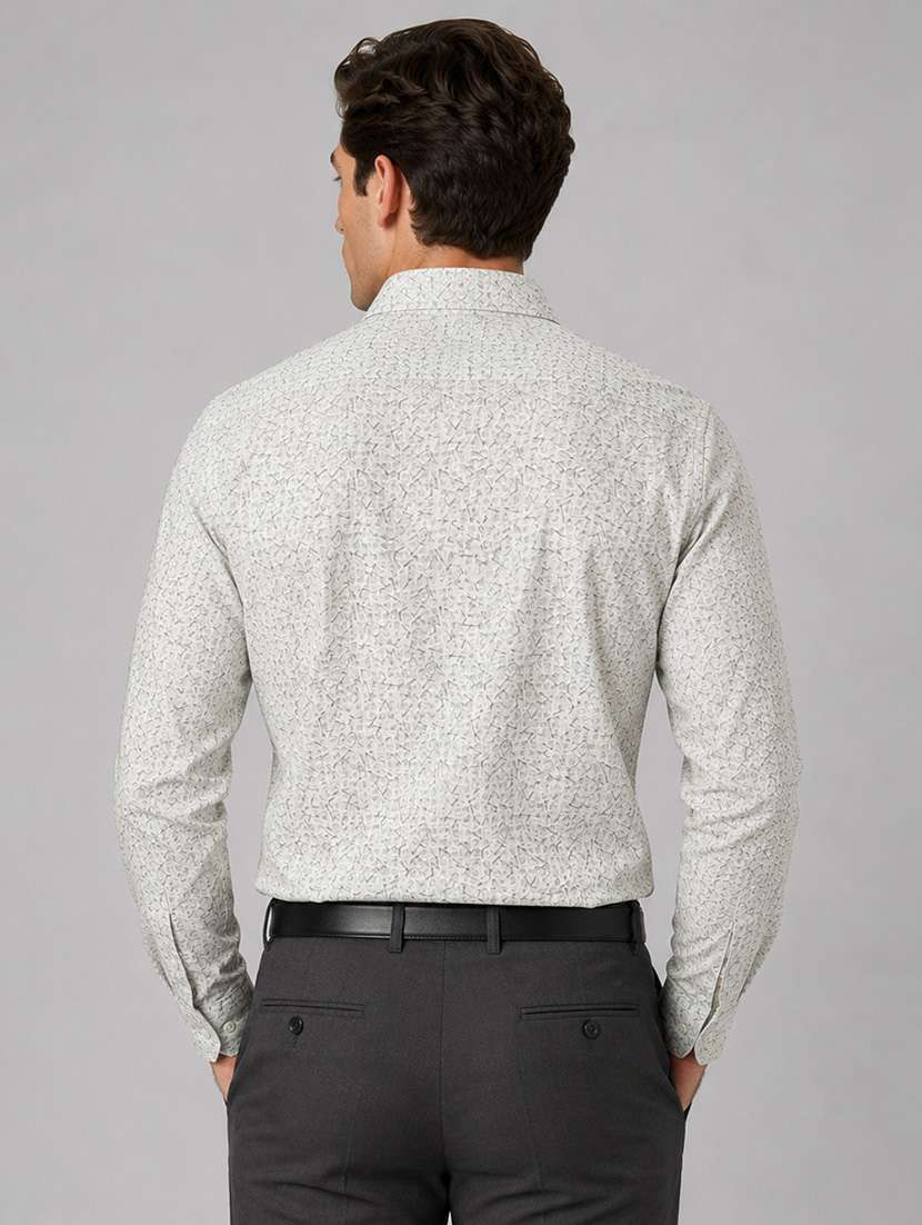 Men Printed Long Sleeve Slim Fit Formal Shirt - 22697991 -  Standard Image - 3