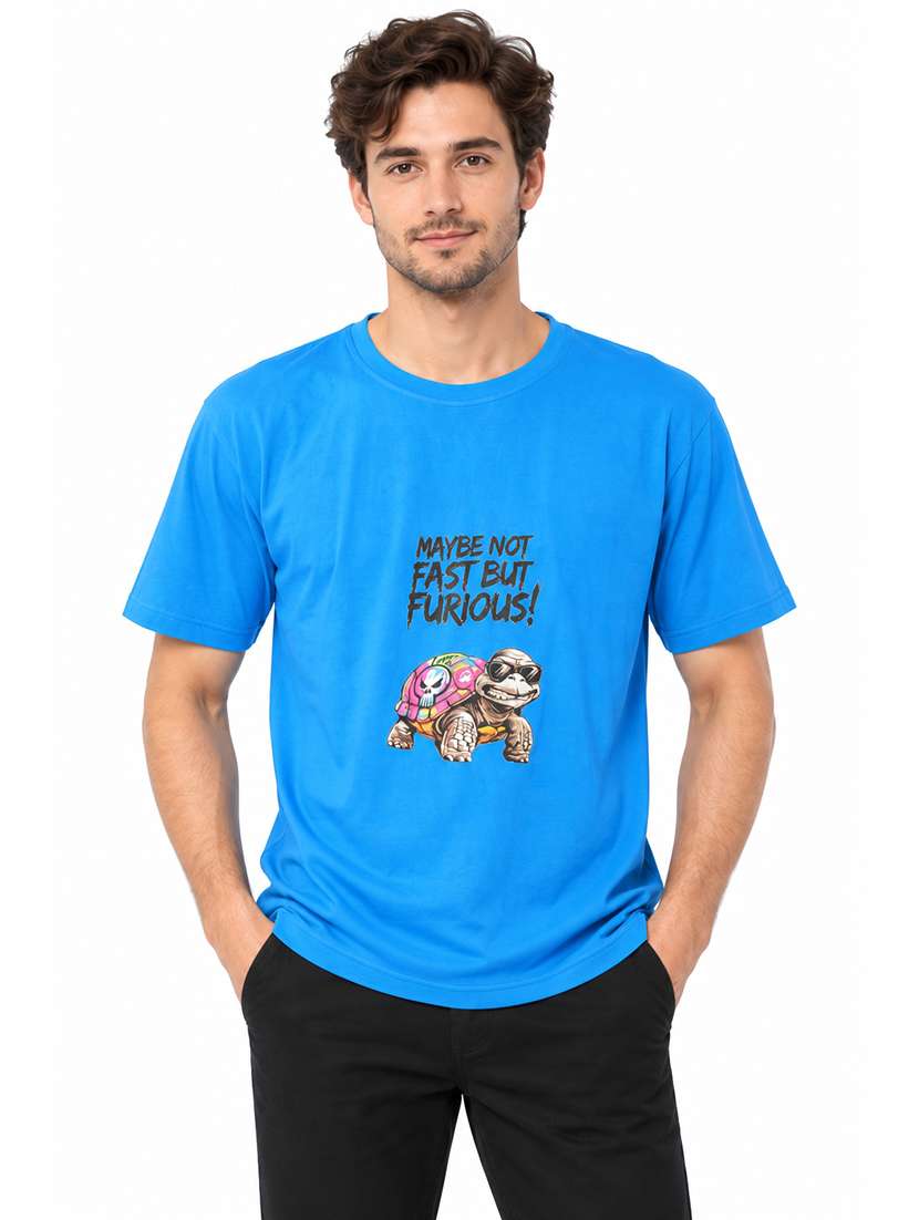 men printed short sleeves regular fit t-shirt