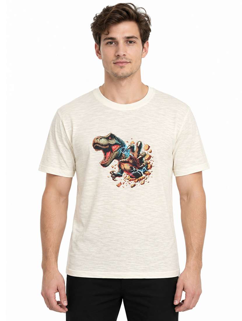 men printed short sleeve regular fit t-shirt