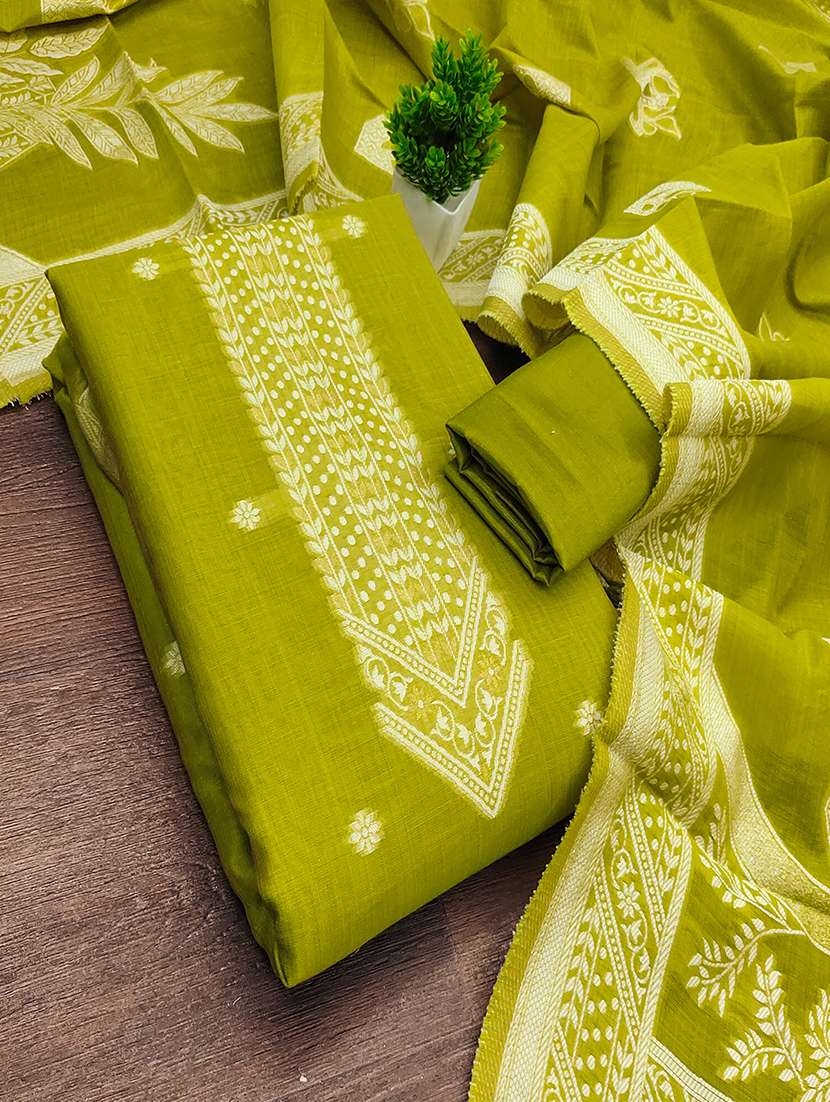 women self design unstitched suit set
