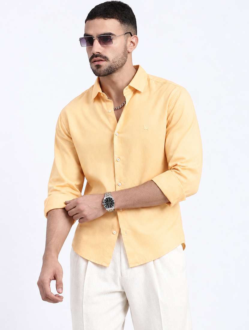 men printed long sleeves regular fit shirt