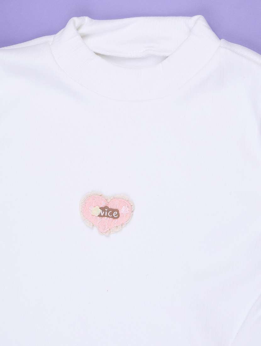 Girls Solid Long Sleeves Regular Fit Tee - 22699093 -  Standard Image - 3