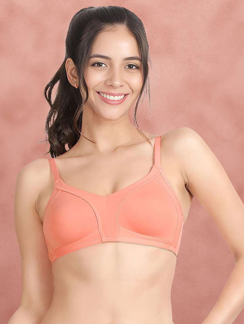 women solid full coverage t-shirt bra