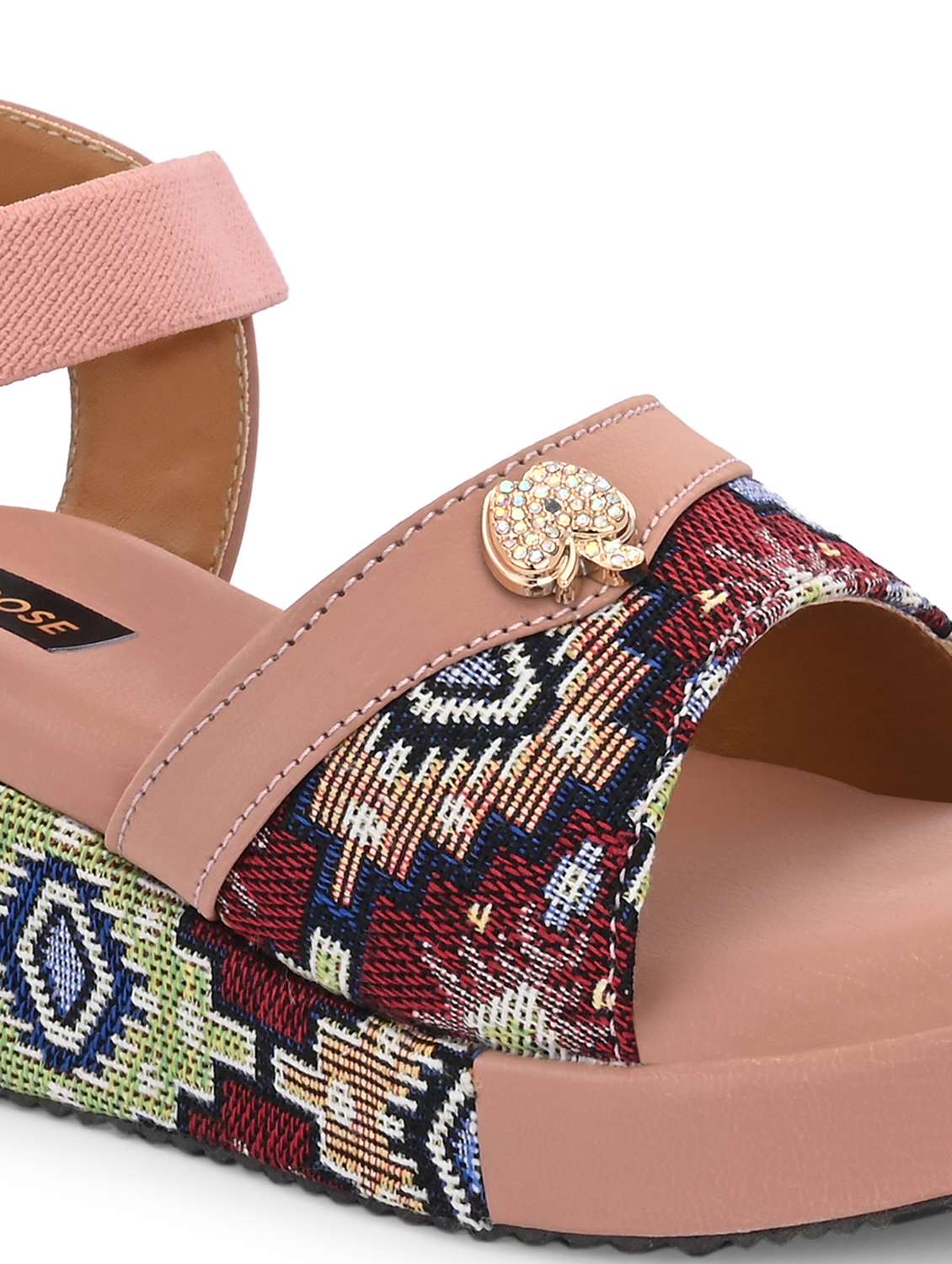Women Embroidered Ankle Strap Wedges - 22701020 -  Standard Image - 5