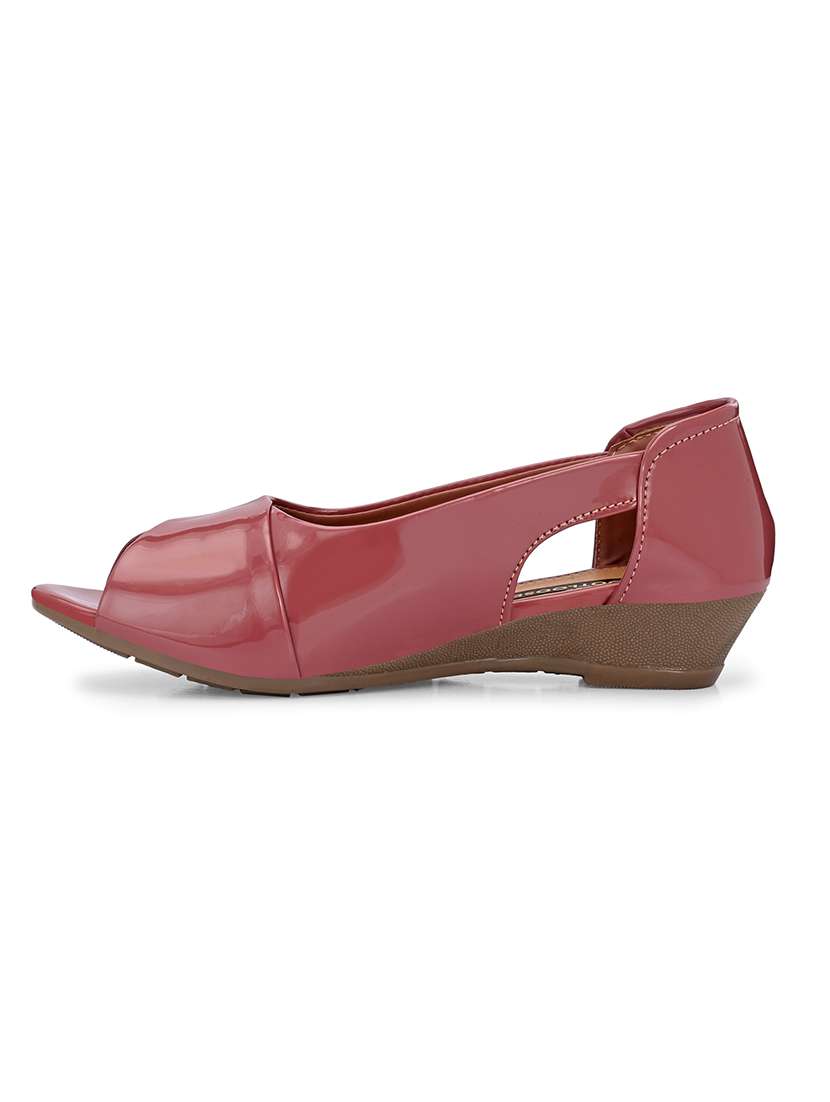 Women Solid Slip On Peep Toe Ballerina - 22701027 -  Standard Image - 3