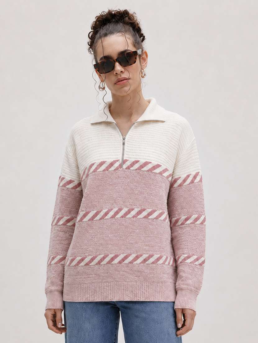 women self design long sleeve pullover