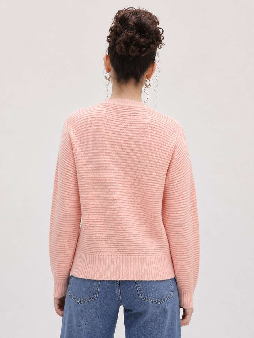 Women Self Design Long Sleeve Cardigan - 22701558 -  Standard Image - 3
