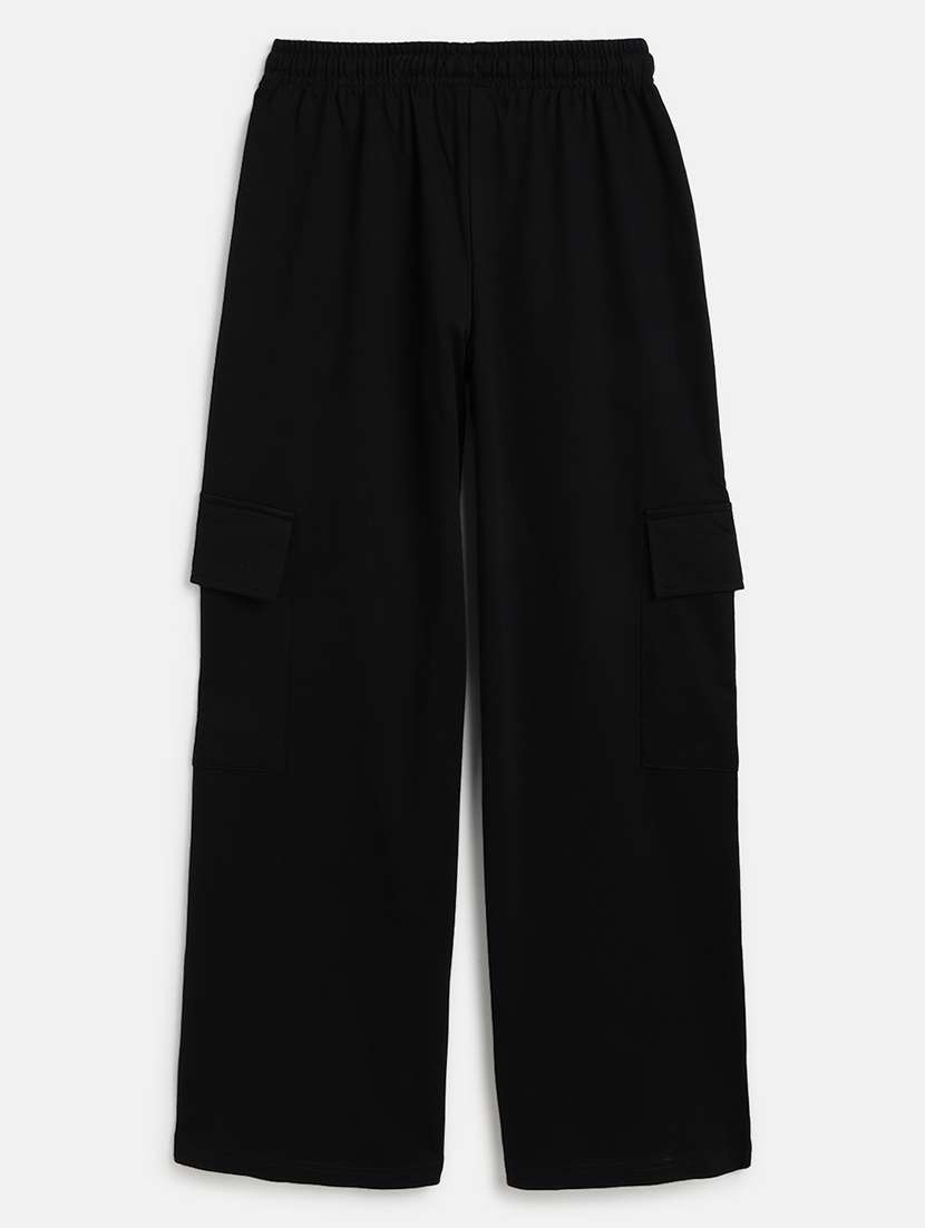 Girls Solid Mid Rise Regular Fit Cargo - 22701585 -  Standard Image - 3
