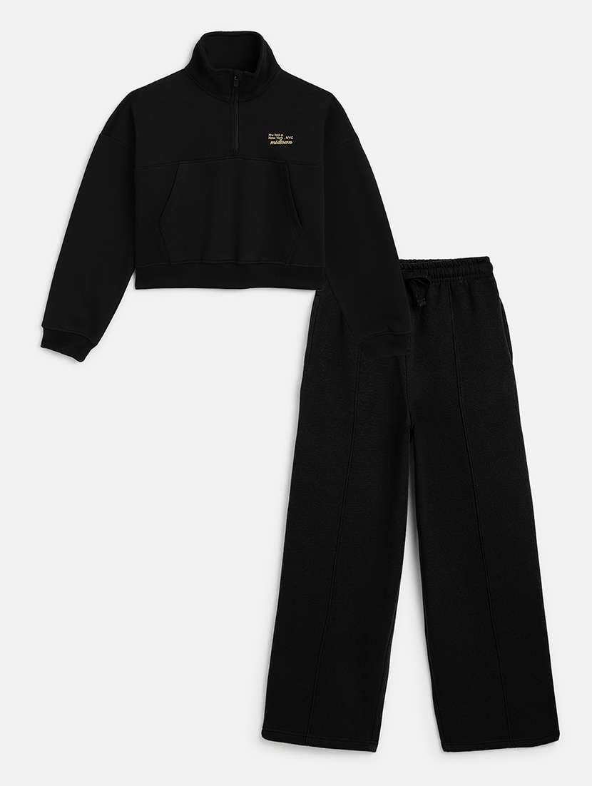 Girls Solid Long Sleeves Active Wear Set - 22701592 -  Standard Image - 3