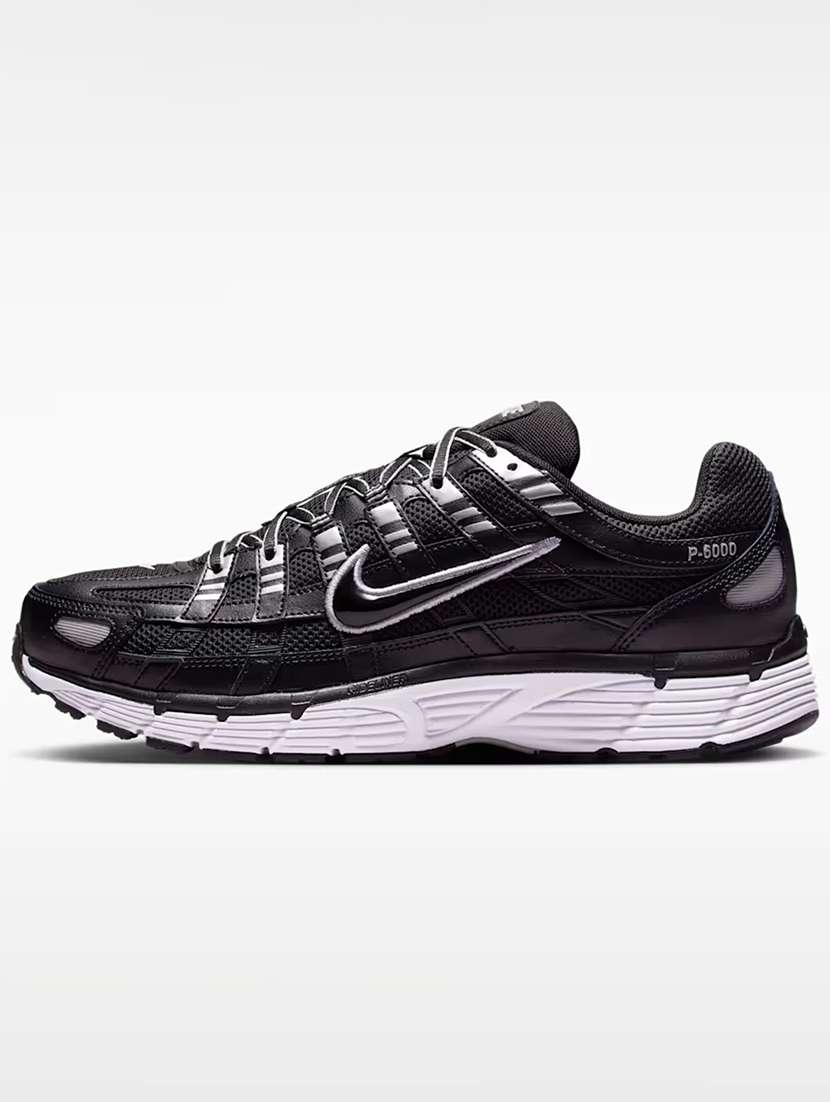nike p-6000 black lace up sneaker
