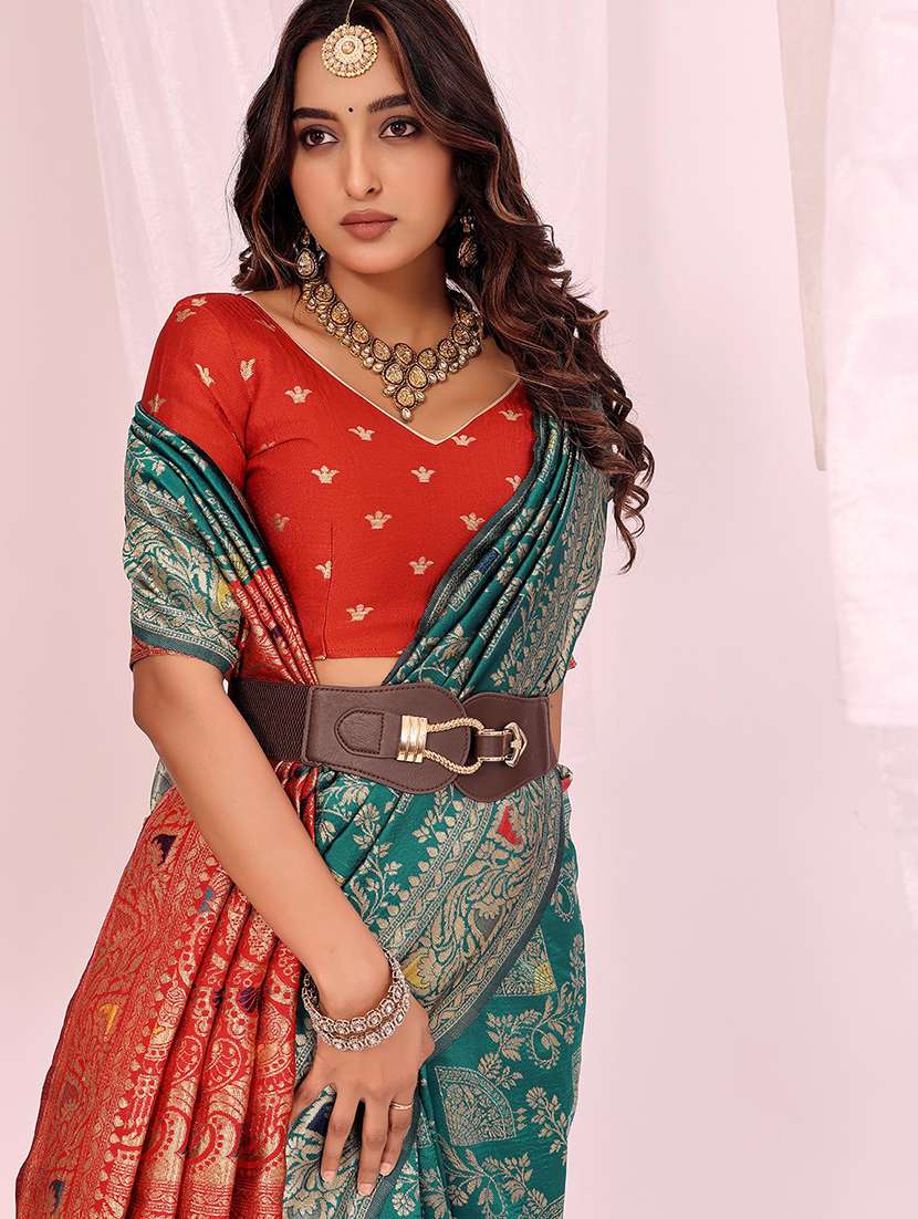 Women Self Design Banarasi Saree With Blouse - 22701789 -  Standard Image - 5