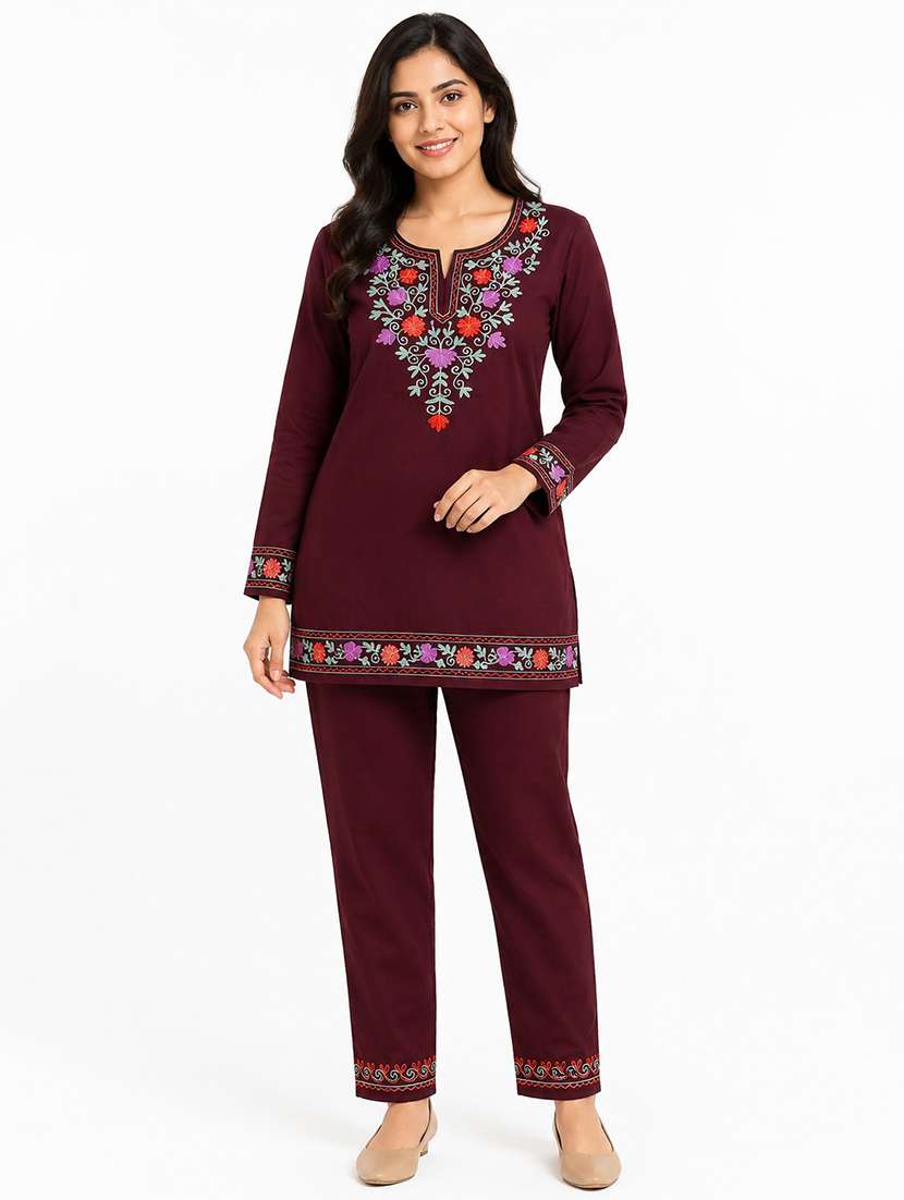 women solid with work long sleeve co-ord set