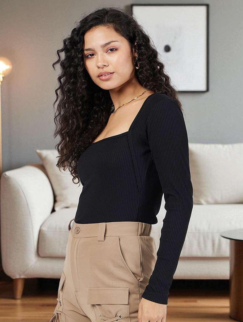 Women Solid Long Sleeves Regular Top - 22702819 -  Standard Image - 3