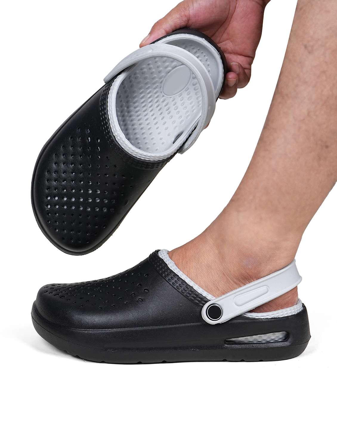 Men Black Slip On Clog - 22702933 -  Standard Image - 3