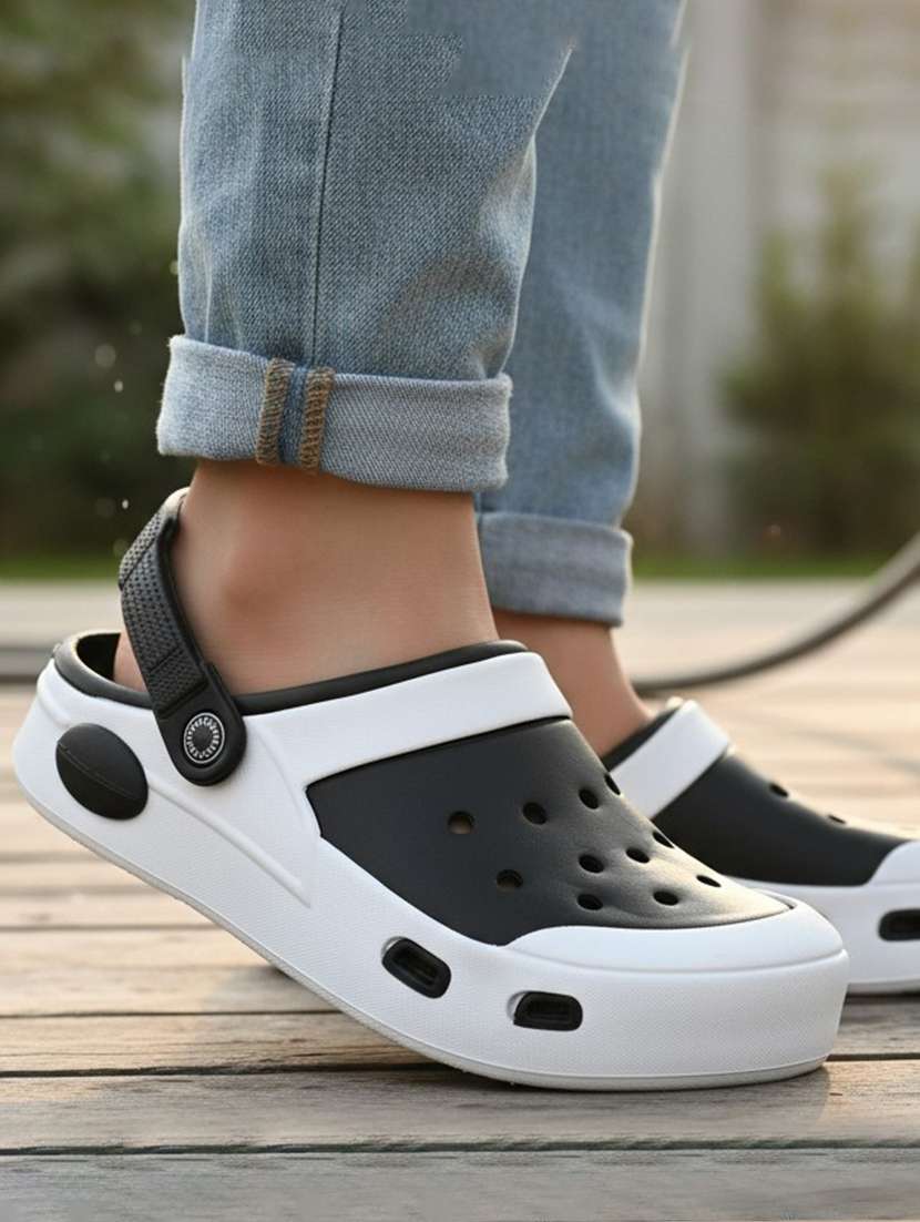 men white slip on clog