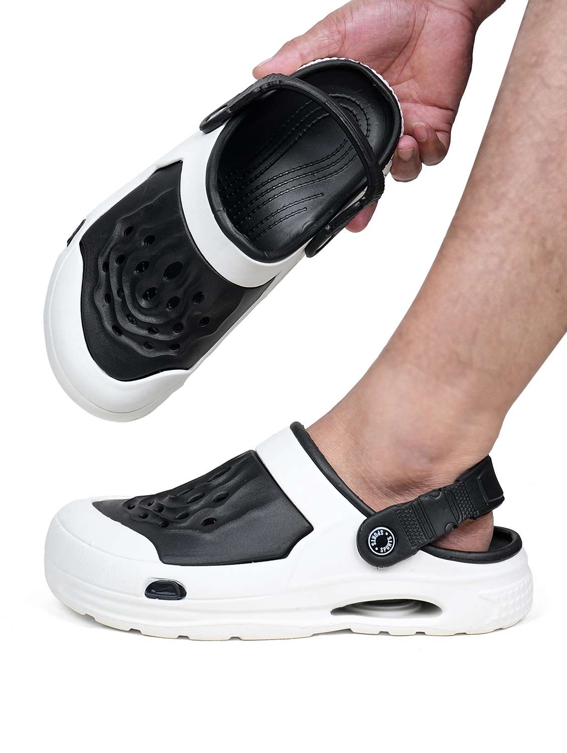 Men White Slip On Clog - 22702947 -  Standard Image - 3