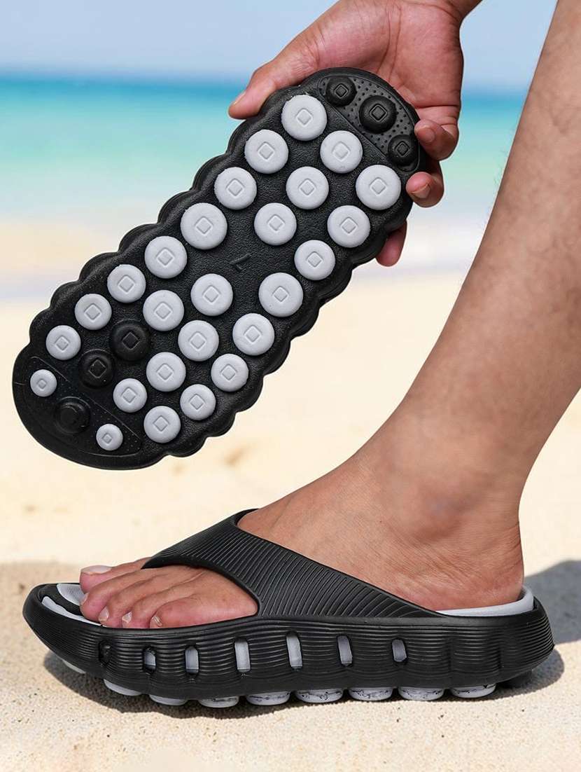 men solid toe separator flip flop