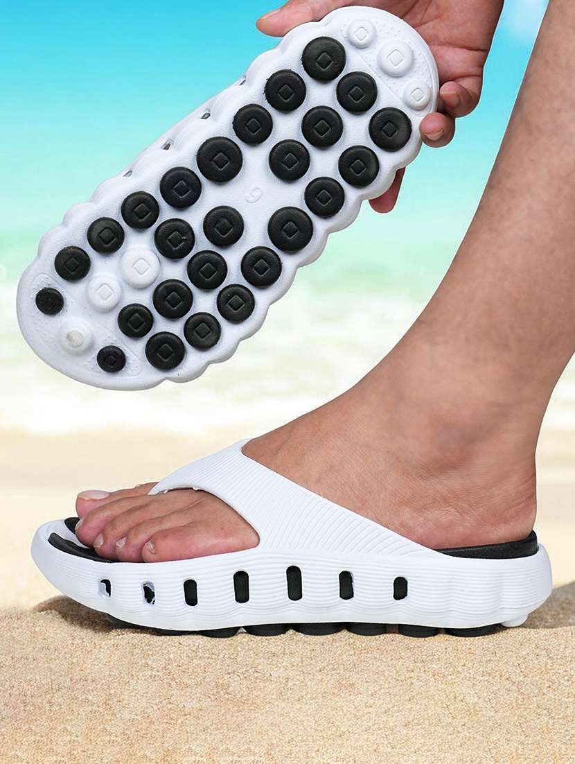 men solid toe separator flip flop