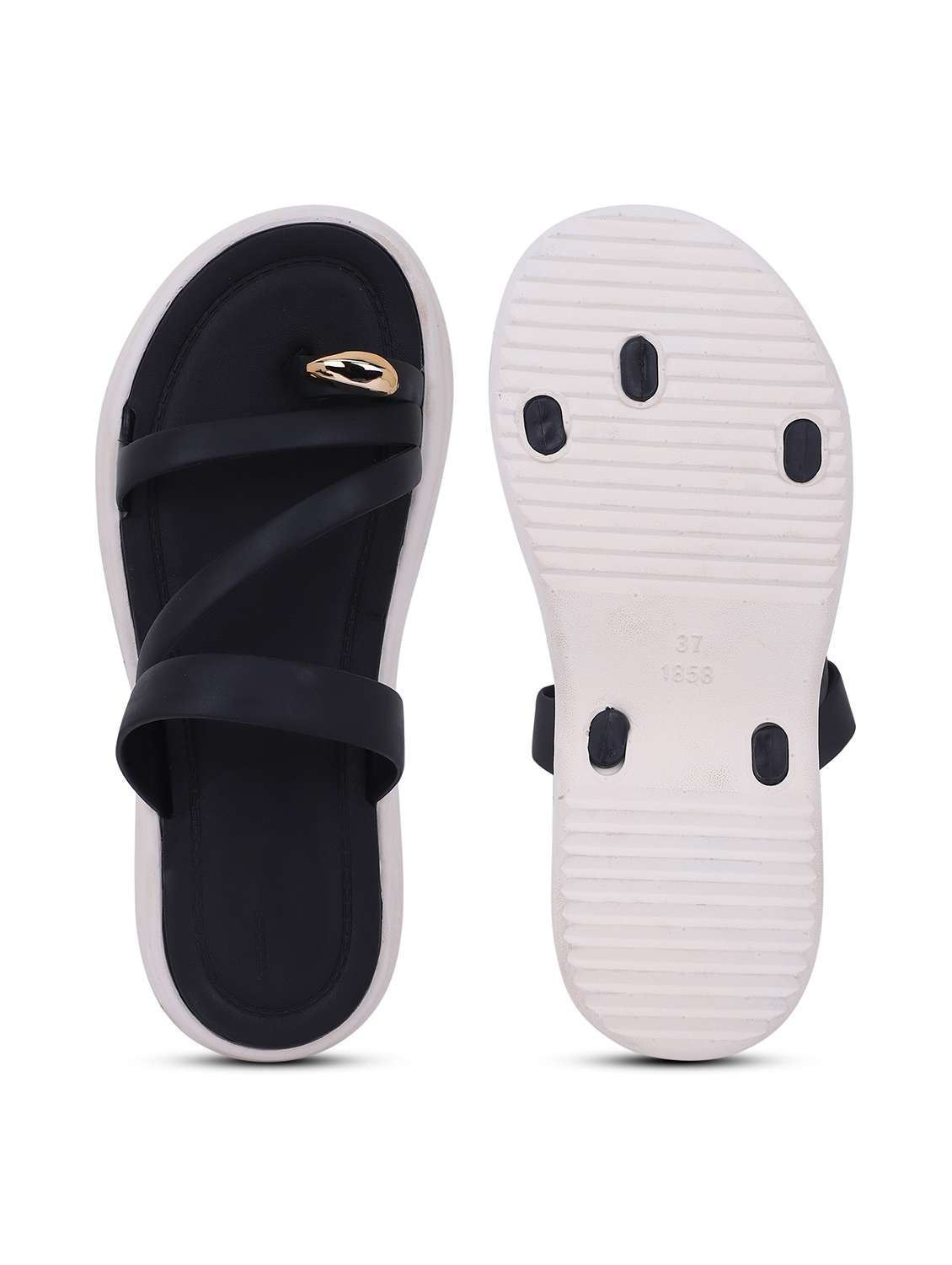 Women Solid One Toe Flat Sandal - 22702956 -  Standard Image - 5