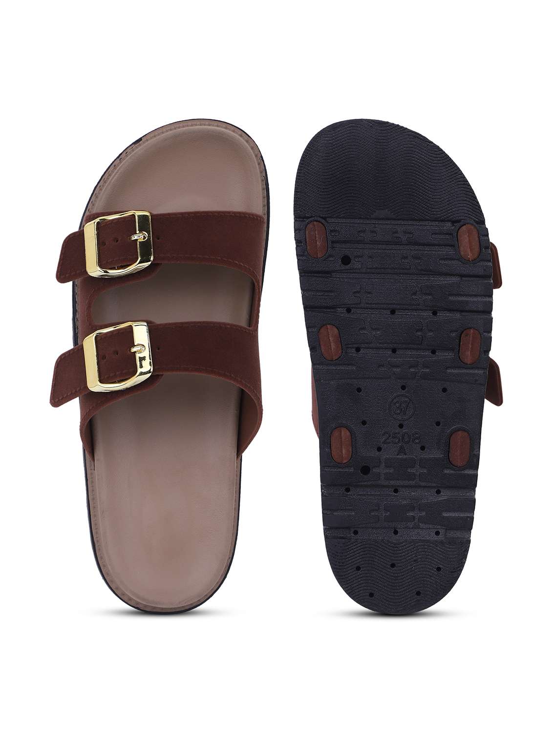 Women Solid Slip On Slides - 22702963 -  Standard Image - 5