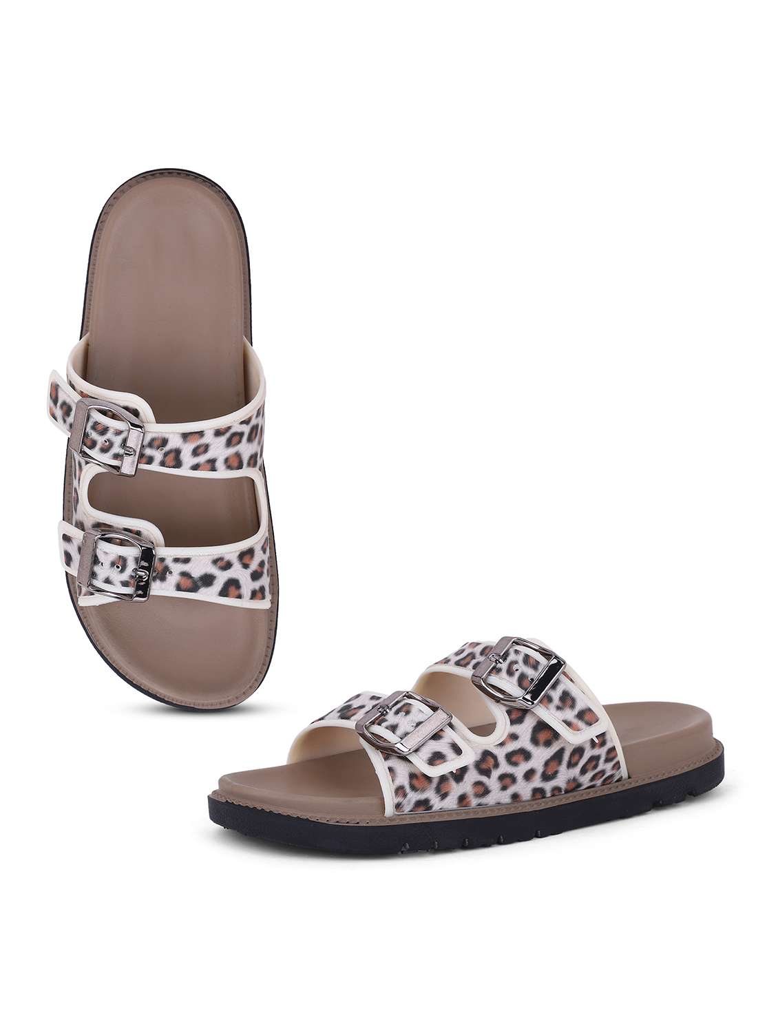 Women Printed Slip On Slides - 22702966 -  Standard Image - 3