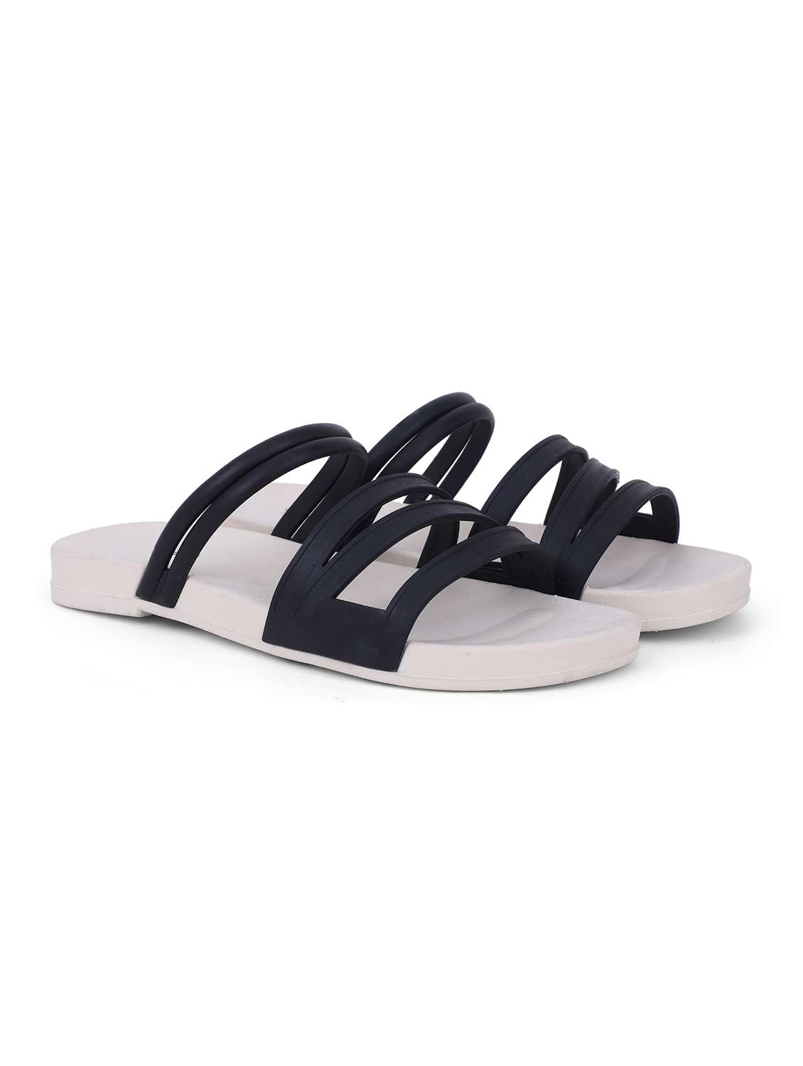 women solid slip on slides