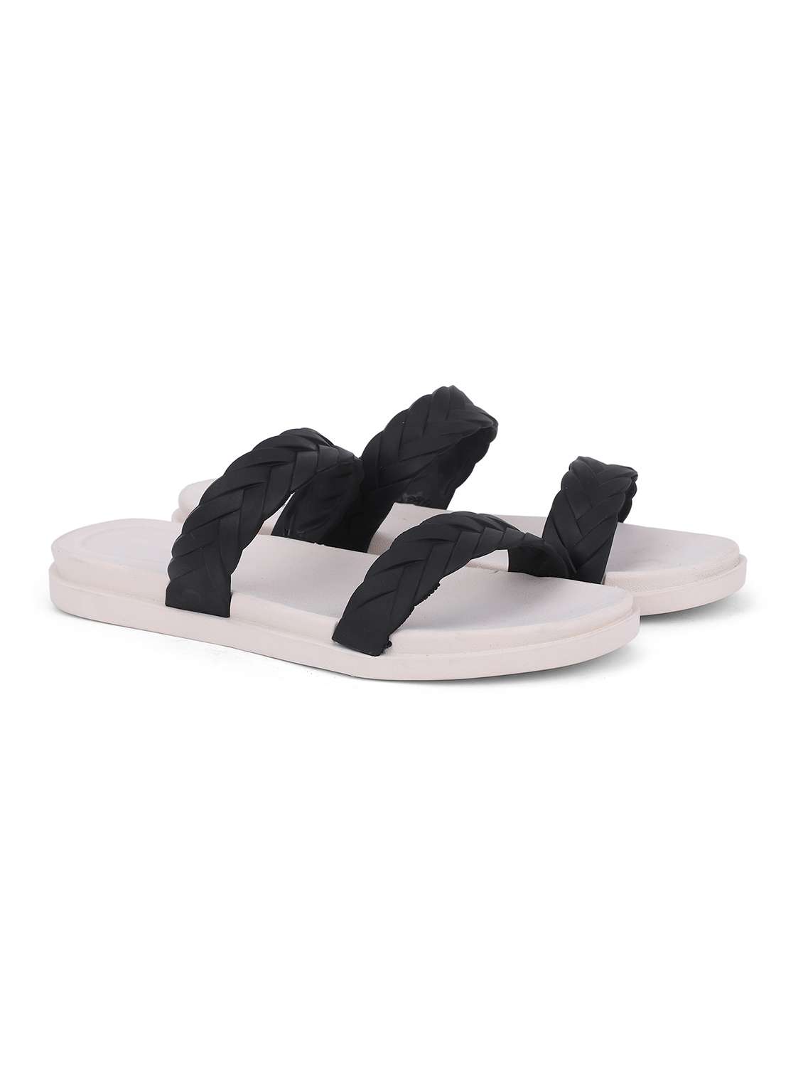 women textured slip on slides