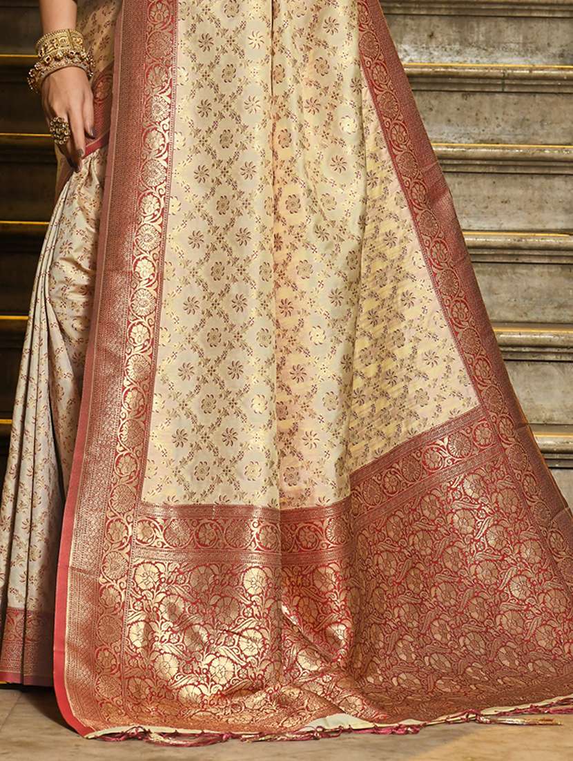 Women Self Design Banarasi Saree With Blouse - 22703335 -  Standard Image - 3