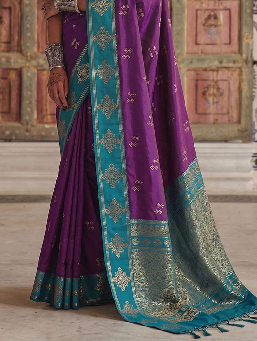 Women Self Design Banarasi Saree With Blouse - 22703457 -  Standard Image - 3