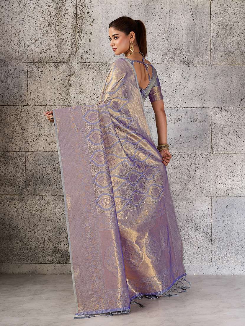 Women Self Design Banarasi Saree With Blouse - 22703501 -  Standard Image - 3